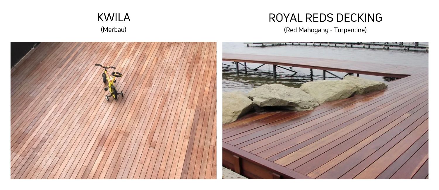 Kwila vs Royal Reds Decking